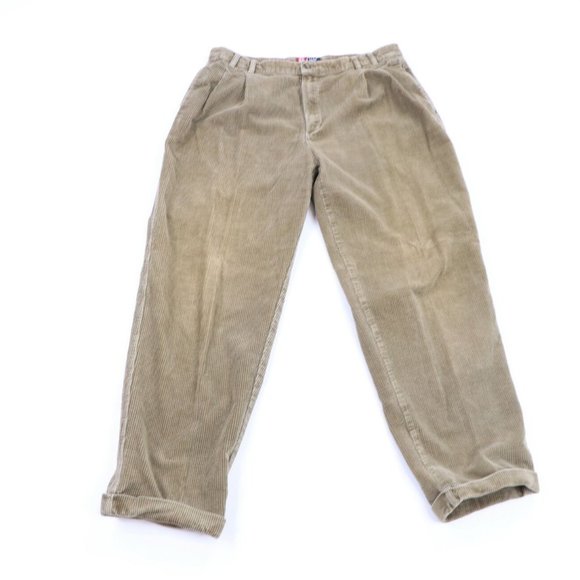Vintage Ralph Lauren Pleated Cuffed Corduroy Pants